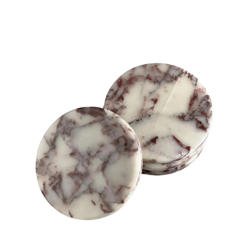 Calcutta Violet Marble Coaster (Set of 4)